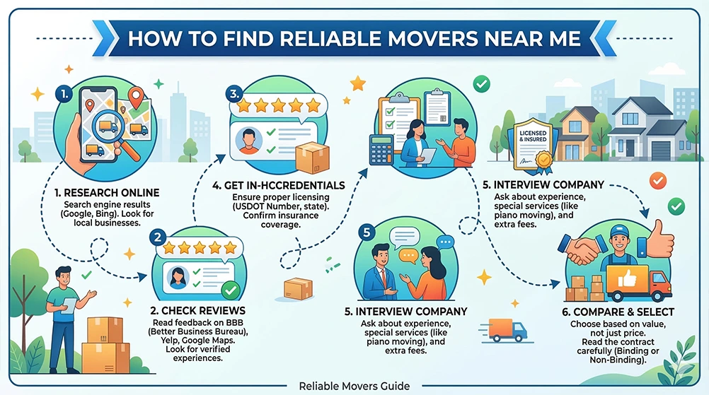 Finding reliable movers near you